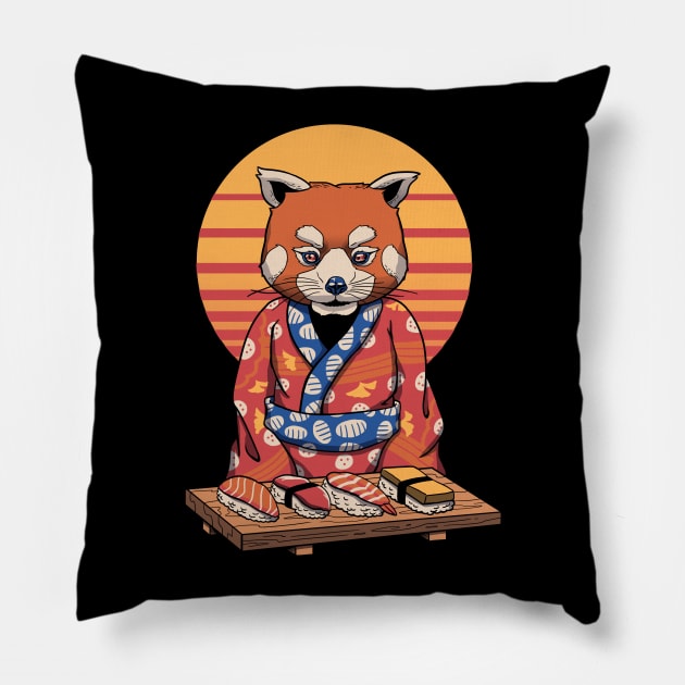 Rad Panda Pillow by Vincent Trinidad Art