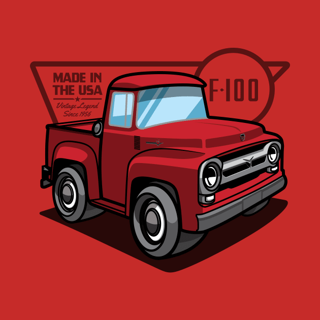 Vermilion Red F100 - 1956 by jepegdesign