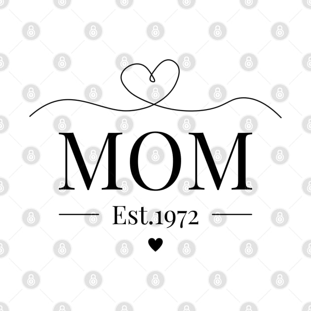 Mom Est 1972 by Beloved Gifts