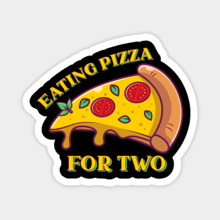 Eating Pizza For Two Magnet