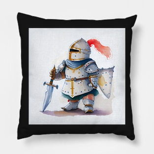 Cute Watercolor Warrior Pillow