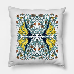 Nouveau Butterflies and Vines Pillow