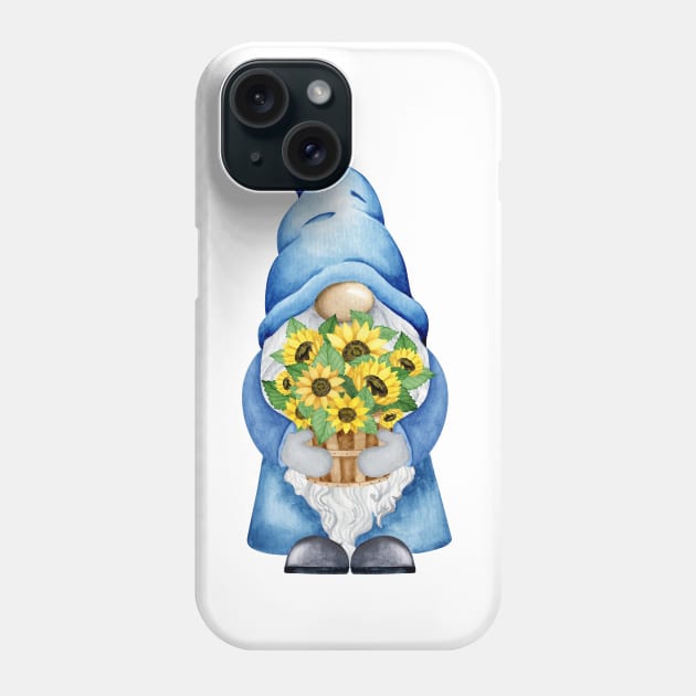 Sunflower Gnome Phone Case by Cool Abstract Design