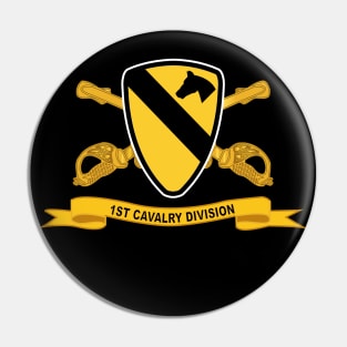 1st Cavalry Division - SSI  w Br - Ribbon Pin