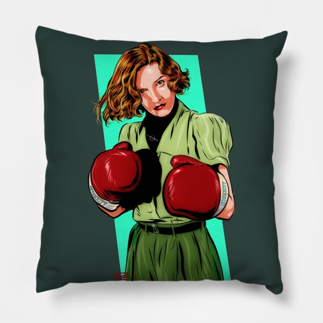 Barbara Stanwick - An illustration by Paul Cemmick Pillow by PLAYDIGITAL2020