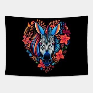 Zebra Valentine Day Tapestry