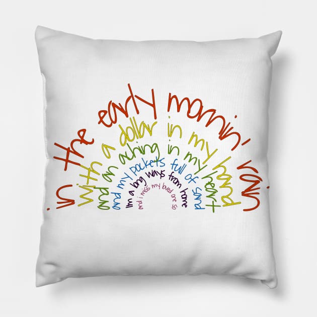 Early Mornin' Rain(bow) Pillow by Elvis In Leather