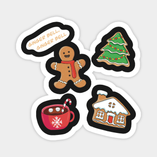 Christmas Gingerbread Stickers Magnet