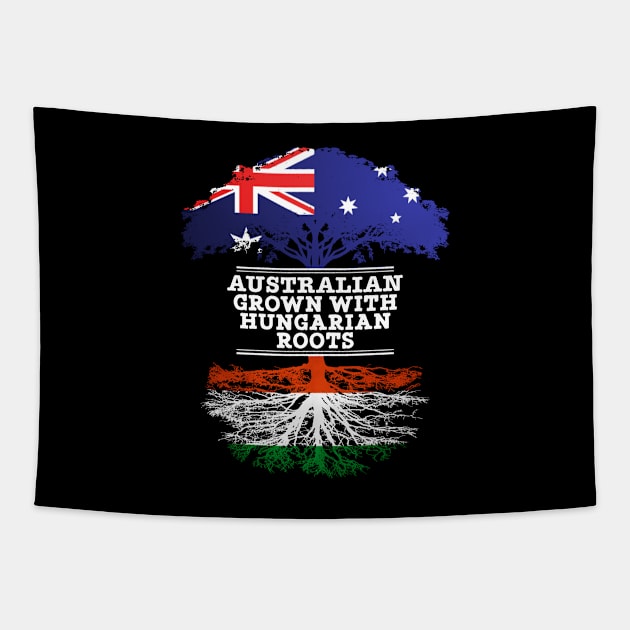 Australian Grown With Hungarian Roots - Gift for Hungarian With Roots From Hungary Tapestry by Country Flags