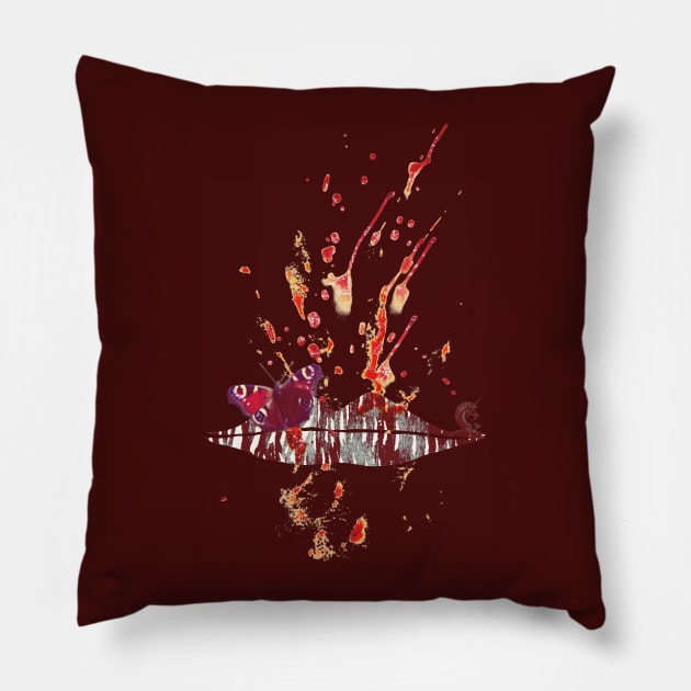 Bloody Lips Pillow by Sybille