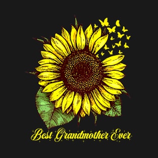 Best Grandmother Ever Sunflower Gift T-Shirt