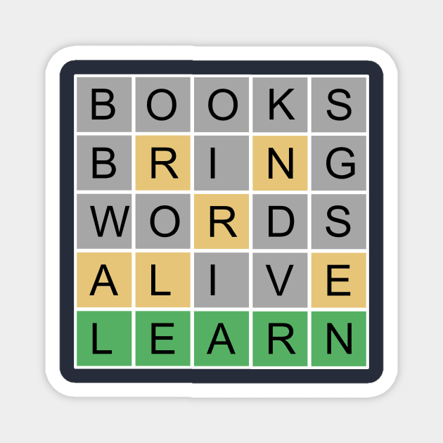 Books Bring Words Alive Wordle Magnet by numpdog