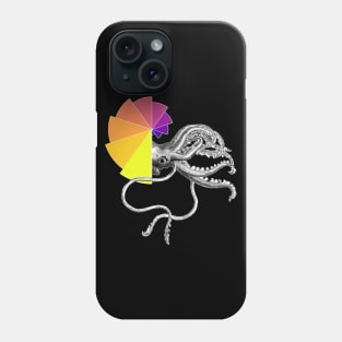 Ammonite Sunset Shell | Black Red Yellow Bar Chart Black Phone Case