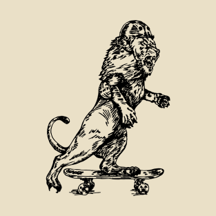 SEEMBO Lion Skater Skateboarding Skate Skateboard Skateboarder T-Shirt