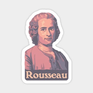 Jean-Jacques Rousseau Portrait in Pink Magnet