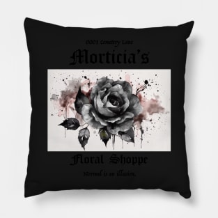 Morticia's Flower Shoppe Pillow