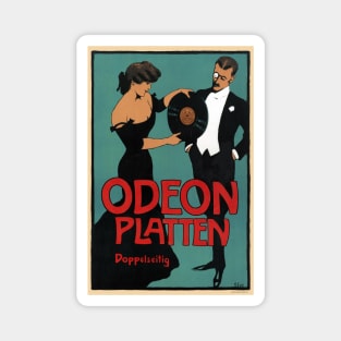 Odeon Platten Germany Vintage Poster 1900 Magnet