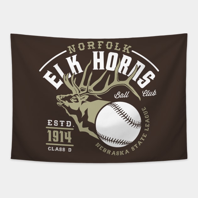 Norfolk Elk Horns Tapestry by MindsparkCreative