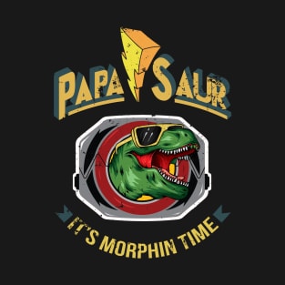 Papasaur Power Rangers Badge T-Shirt