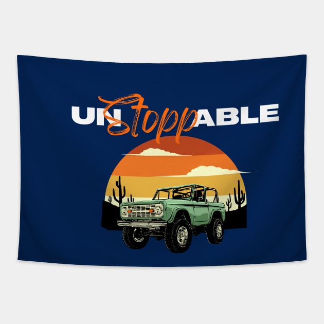 Man I Am Unstoppable Tapestry by Dippity Dow Five