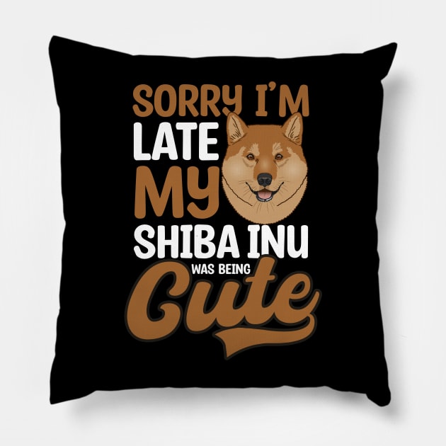 Shiba Inu Shirt | Was Beeing Cute Pillow by Gawkclothing