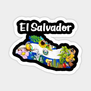 El Salvador Map Magnet