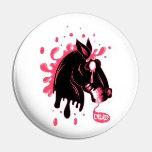 dead black horse Pin