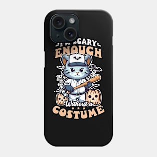 Baseball Halloween Shirt | Scary Enough Without Costume Phone Case