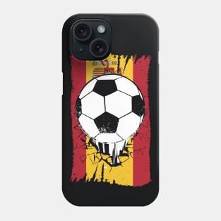 Vintage Spanish Flag with Football // Spain Soccer Phone Case