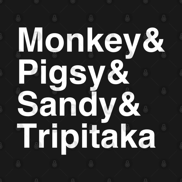 Monkey Magic Helvetica Text (White Print) by RCDBerlin