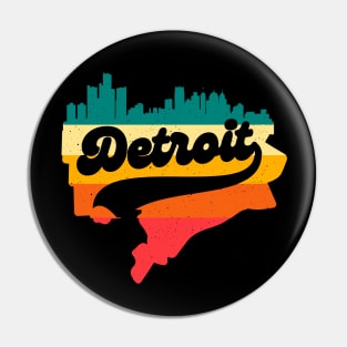 Detroit Michigan city map Pin