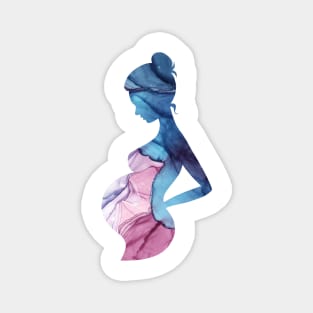 Pregnant woman  silhouette Magnet