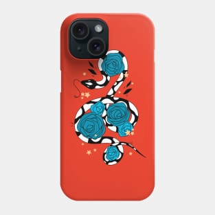 Snake and flowers Phone Case