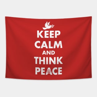 Keep Calm and think peace Tapestry