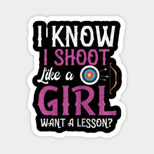 Funny Archery Hunting Shirt Women Girls Teens Mom Gift Tee Magnet