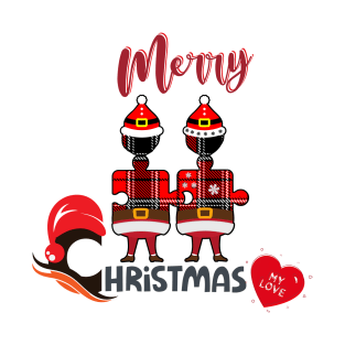 Couple - Santa Claus puzzle - Merry Christmas T-Shirt