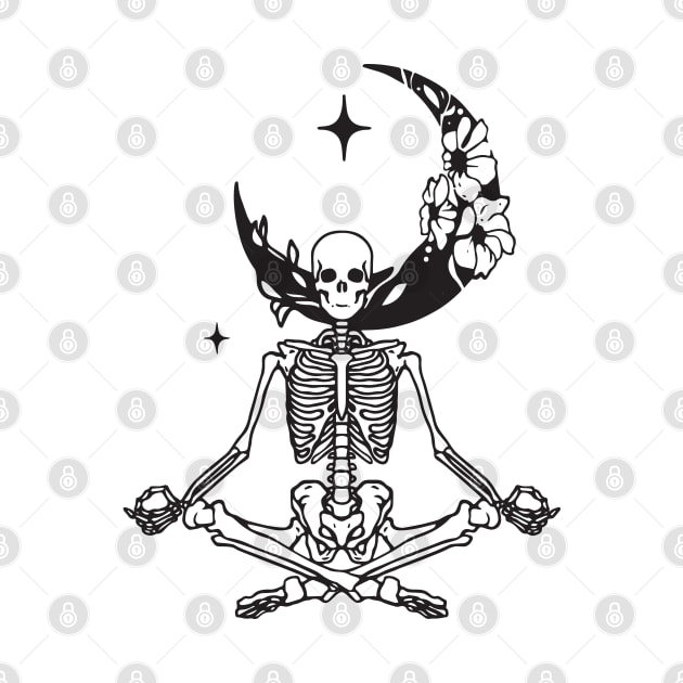 Awesome Skeleton Yoga namaste by KingMaster