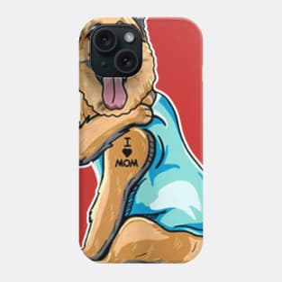 Funny Dog German Shepherd I Love Mom Tattoo Gift T-Shirt Phone Case