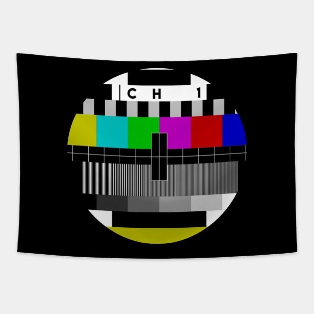 Old school tv test pattern Tapestry by Design Knight