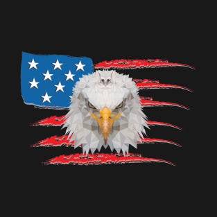 Low Poly Eagle Wild Animal USA T-Shirt