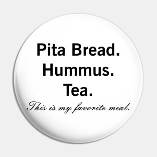 Pita Bread Hummus Dip Vegan Vegetarian Favorite Meal Pin