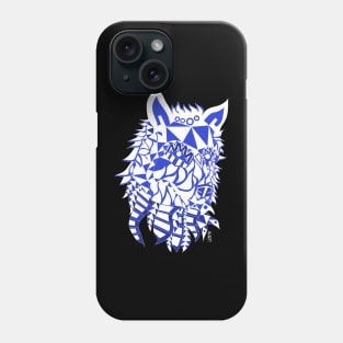 kiba the wolf in mexican pattern arts ecopop wild dog Phone Case