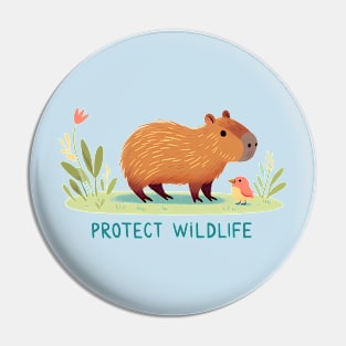 Capybara - Protect Wildlife Pin