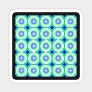 Green, Blue Circles Pattern Magnet