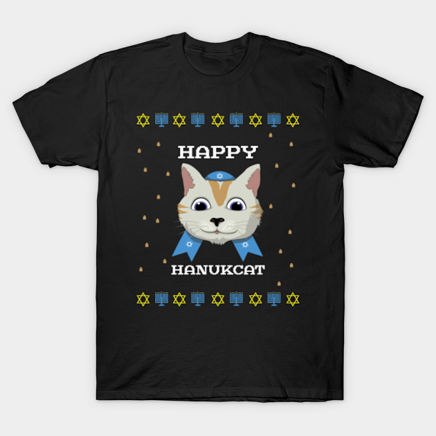 Hanukcat Cat Menorah Happy Hanukkah 2021 - Hanukkah - T-Shirt