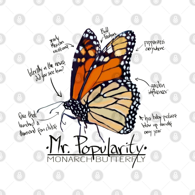 Mr Popularity (Monarch Butterfly, Annotated) by PollinateBarrie