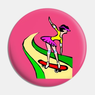 Skating In The 90s Pin