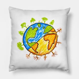 Save green planet Pillow