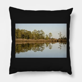 December Lake Reflections Pillow