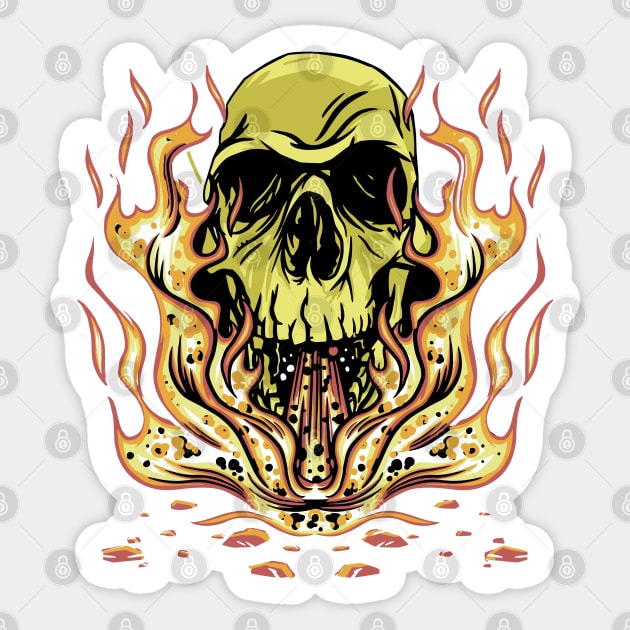 Burning Skull Sketch by Benjamin Lipsø on Dribbble